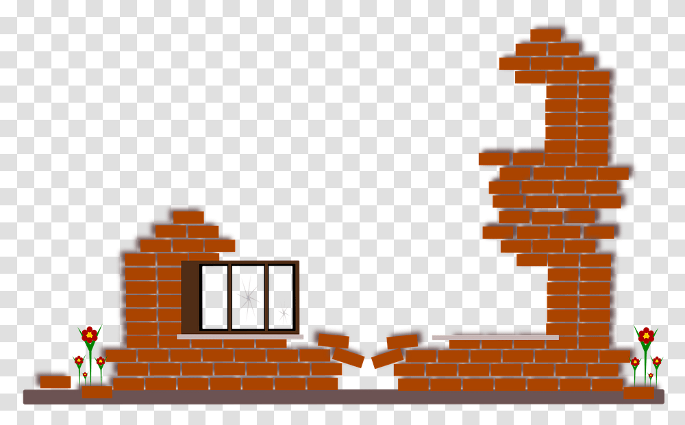 Broken Brick Wall House, Minecraft, Super Mario, Alphabet Transparent Png