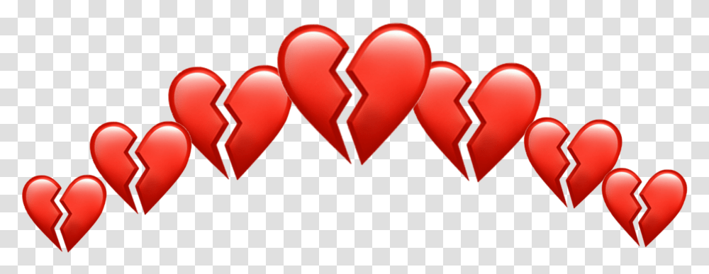 Broken Brokenheart Heart Hearts Crown Tumblr Red Heartr Broken Heart Emoji, Label, Cushion, Dynamite Transparent Png