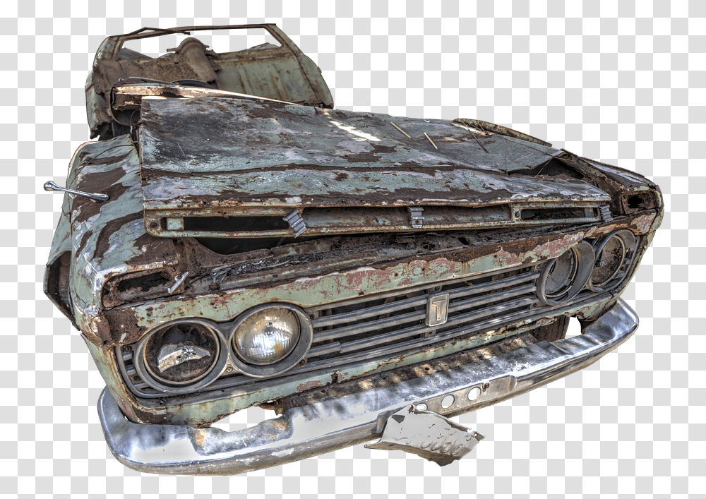 Broken Car 3 Image Broken Car, Vehicle, Transportation, Light, Rust Transparent Png