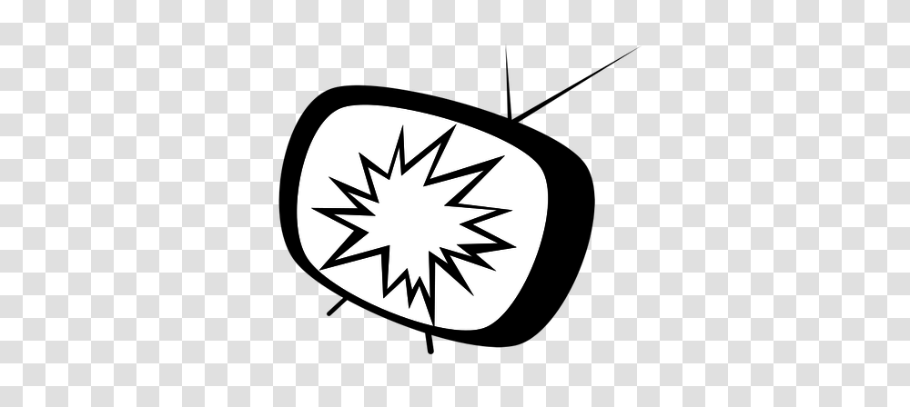Broken Cartoon Tv Set Vector Image, Leaf, Plant, Star Symbol Transparent Png