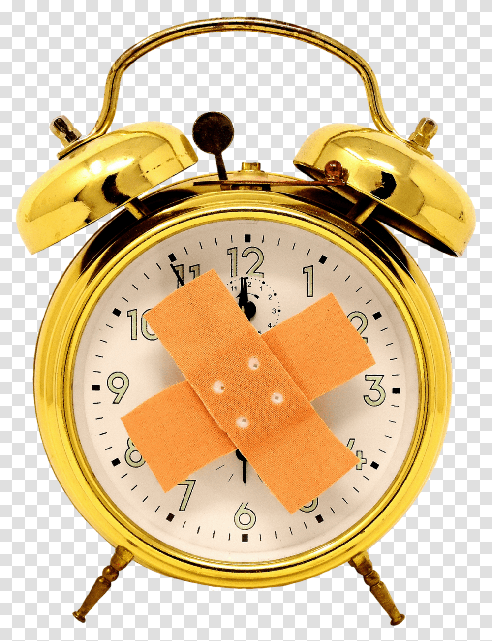 Broken Clock Time Heals All Wounds Clock With Bandaid, Alarm Clock, Clock Tower, Architecture, Building Transparent Png