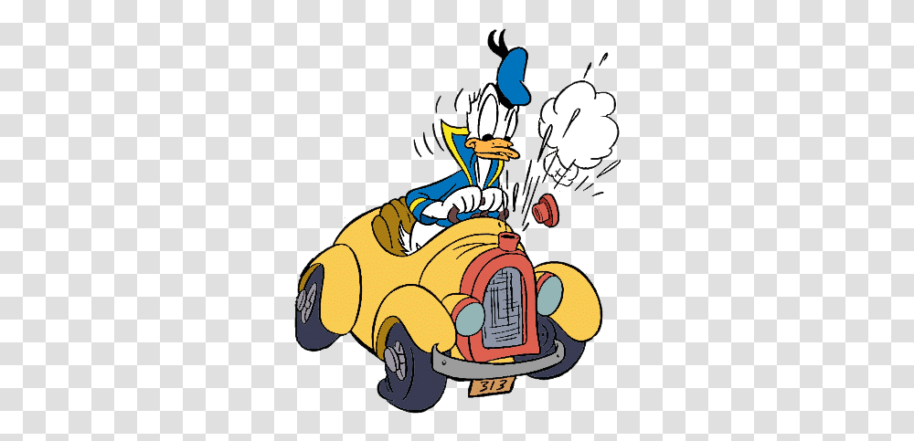 Broken Down Car Drawing Clip Art Library Donald Duck Car Clipart, Graphics, Transportation, Vehicle, Book Transparent Png