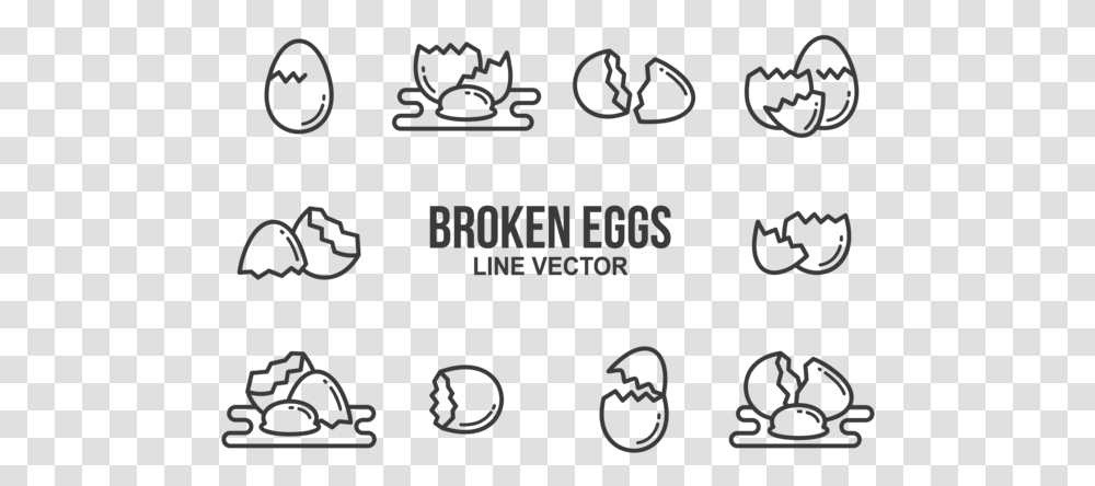 Broken Egg Icons Vector Brasileirissimos, Alphabet, Number Transparent Png