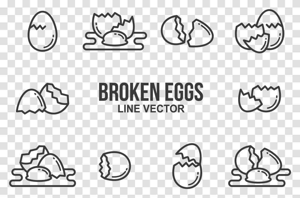 Broken Egg Icons Vector Broken Egg Icon, Alphabet, Number Transparent Png