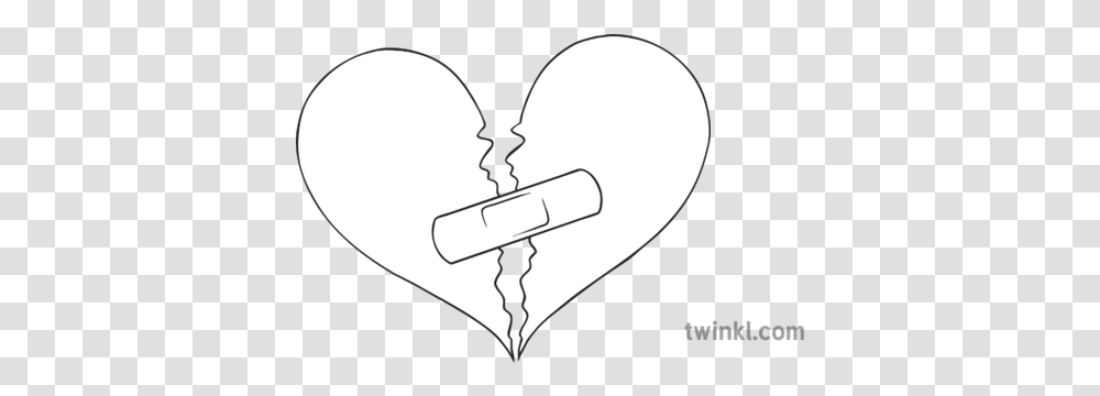 Broken Heart Black And White Illustration Twinkl Polly Pocket Logo Black And White, Silhouette, Label, Text, Symbol Transparent Png