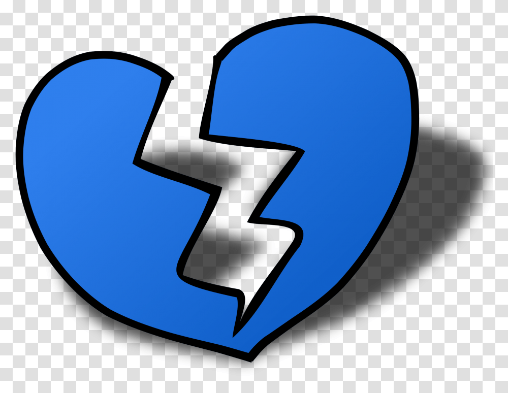Broken Heart Coloring Pages Broken Blue Heart Emoji, Recycling Symbol, Number Transparent Png