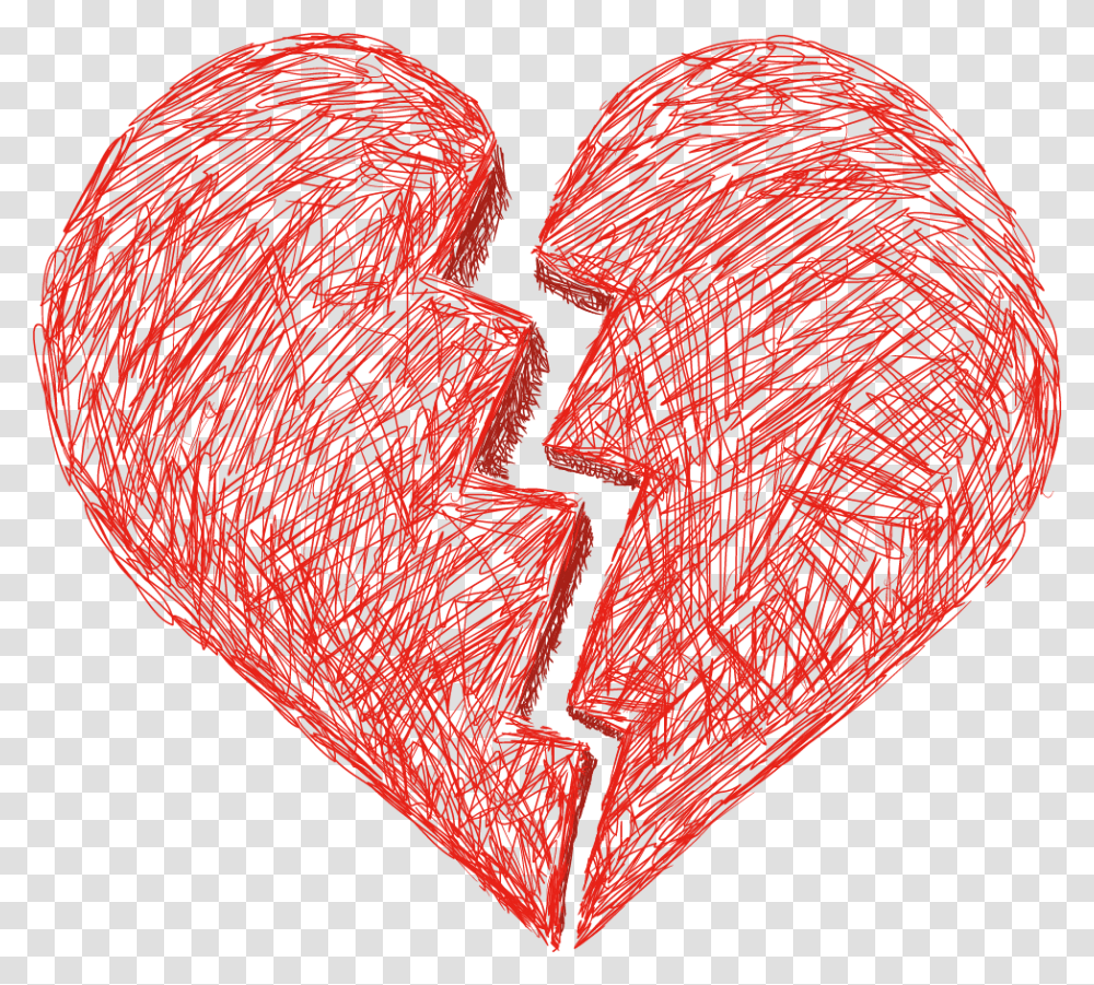 Broken Heart Draw, Cushion, Label Transparent Png