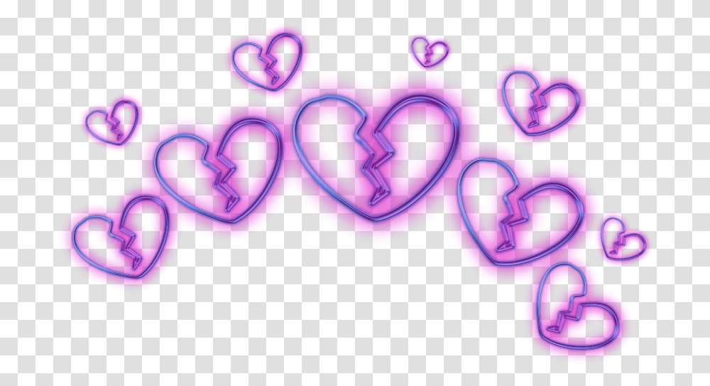 Broken Heart Emoji Crown Circle Glitter Glitch Heart, Rubber Eraser Transparent Png