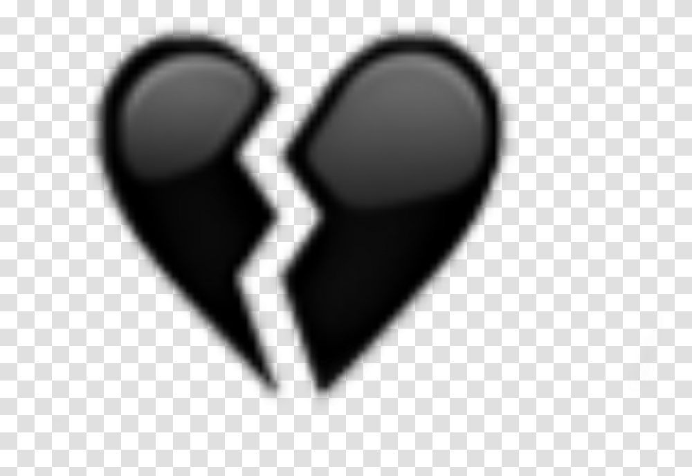Broken Heart Hearts Black Emoji Emojis Aesthetic Heart, Cushion, Plectrum, Pillow, Hand Transparent Png