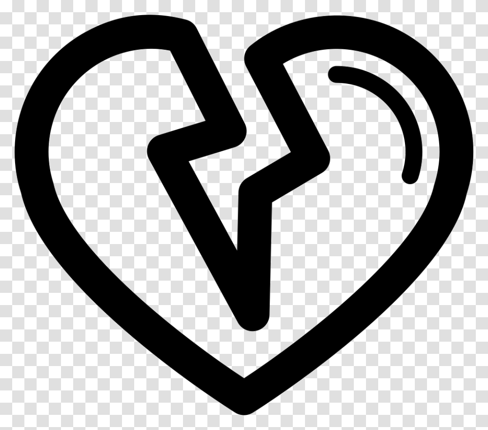 Broken Heart Outline Imagenes Y De Corazones Rotos, Label, Logo Transparent Png