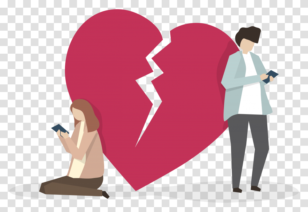 Broken Heart, Person, Hand, Crowd, Drawing Transparent Png
