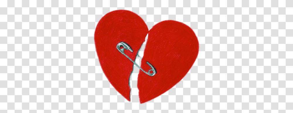 Broken Heart With Safety Pin Stickpng Red Aesthetic Stickers, Plectrum, Tennis Ball, Sport, Sports Transparent Png