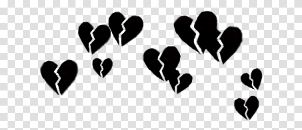 Broken Hearts Heart Brokenheart Heartbroken Black Black Broken Heart Crown, Outdoors, Astronomy, Outer Space, Nature Transparent Png