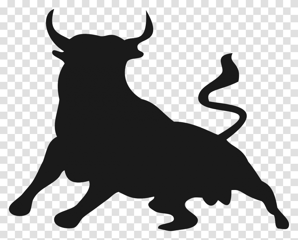 Broken Horn Rodeo, Silhouette, Bull, Mammal, Animal Transparent Png