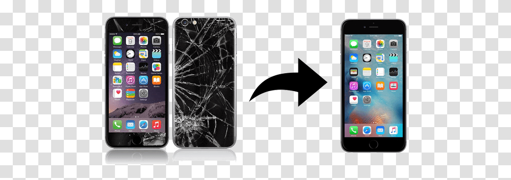 Broken Phone Iphone 7 Plus Vs Iphone 6s Plus Size Iphone 6 Plus Y Iphone, Mobile Phone, Electronics, Cell Phone, Spider Web Transparent Png