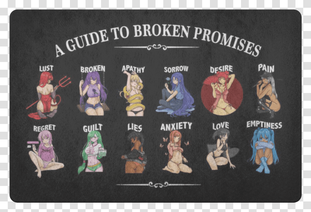Broken Promises Anime Shirt, Person, Poster Transparent Png