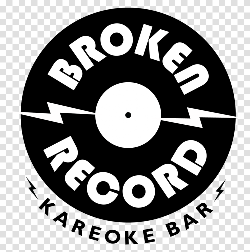Broken Record Kareoke Bar Logo Sbrh, Stencil, Emblem Transparent Png