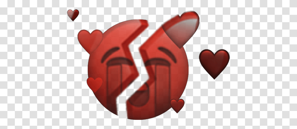 Broken Sad Red Black Aesthetic Grey White Cry Crying Black Heart Emoji, Piggy Bank, Hand Transparent Png