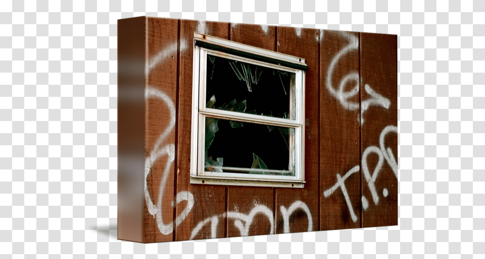 Broken Window By Morrowphotography Window, Text, Alphabet, Brick, Person Transparent Png