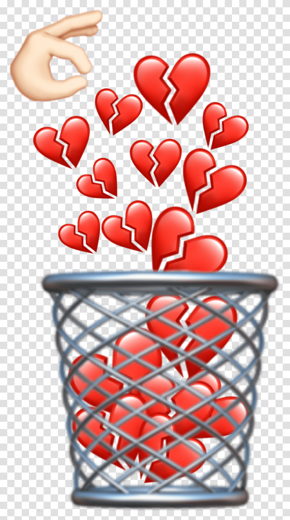 Brokenheart Trash Dump Brokenlove Nolove Trash Can Emoji, Birthday Cake, Food, People, Person Transparent Png