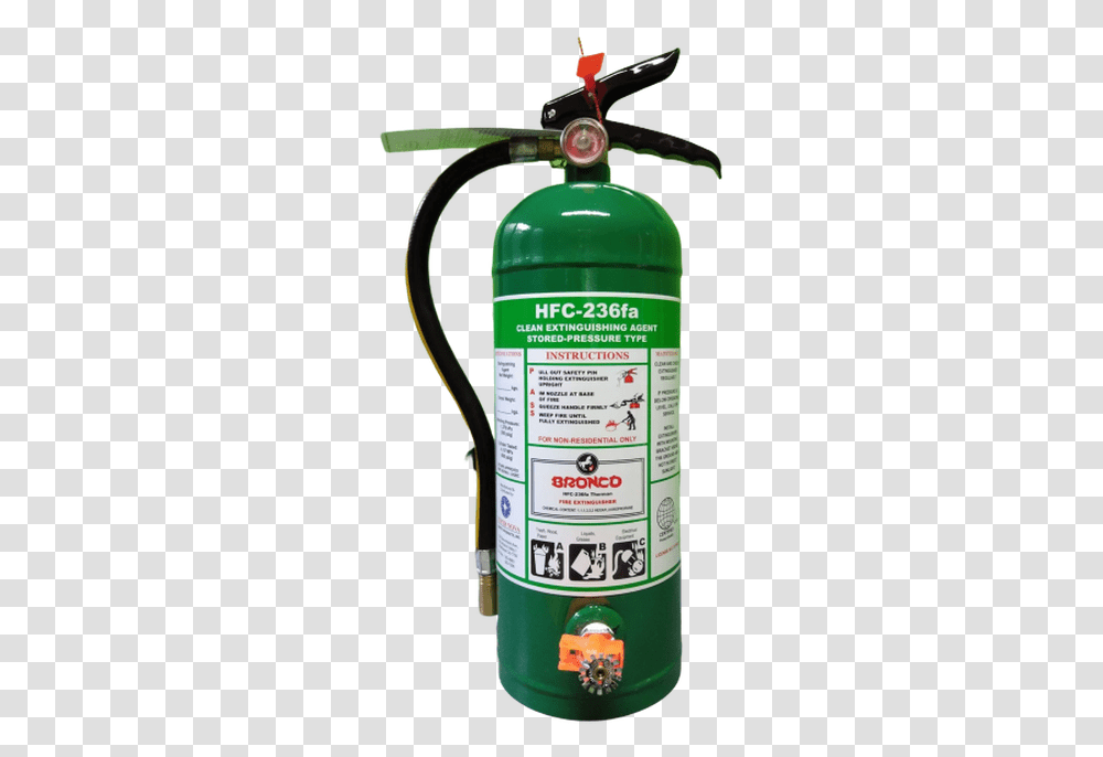 Bronco Hfc 236fa Therman Fire Extinguisher Bronco By Snspi Cylinder, Bottle, Gas Pump, Label, Text Transparent Png