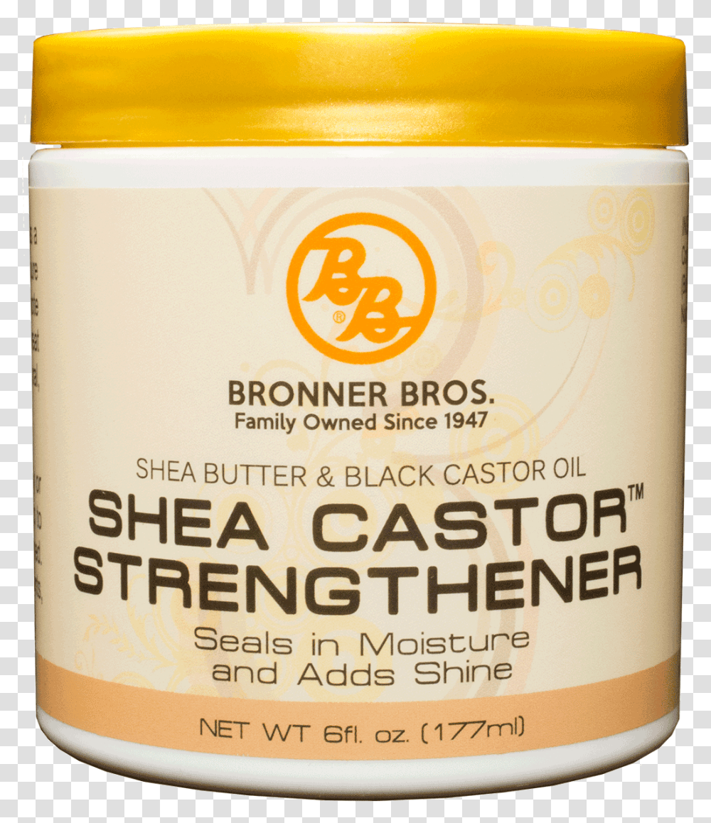 Bronner Bros Shea Castor Strengthener, Bottle, Label, Tin Transparent Png