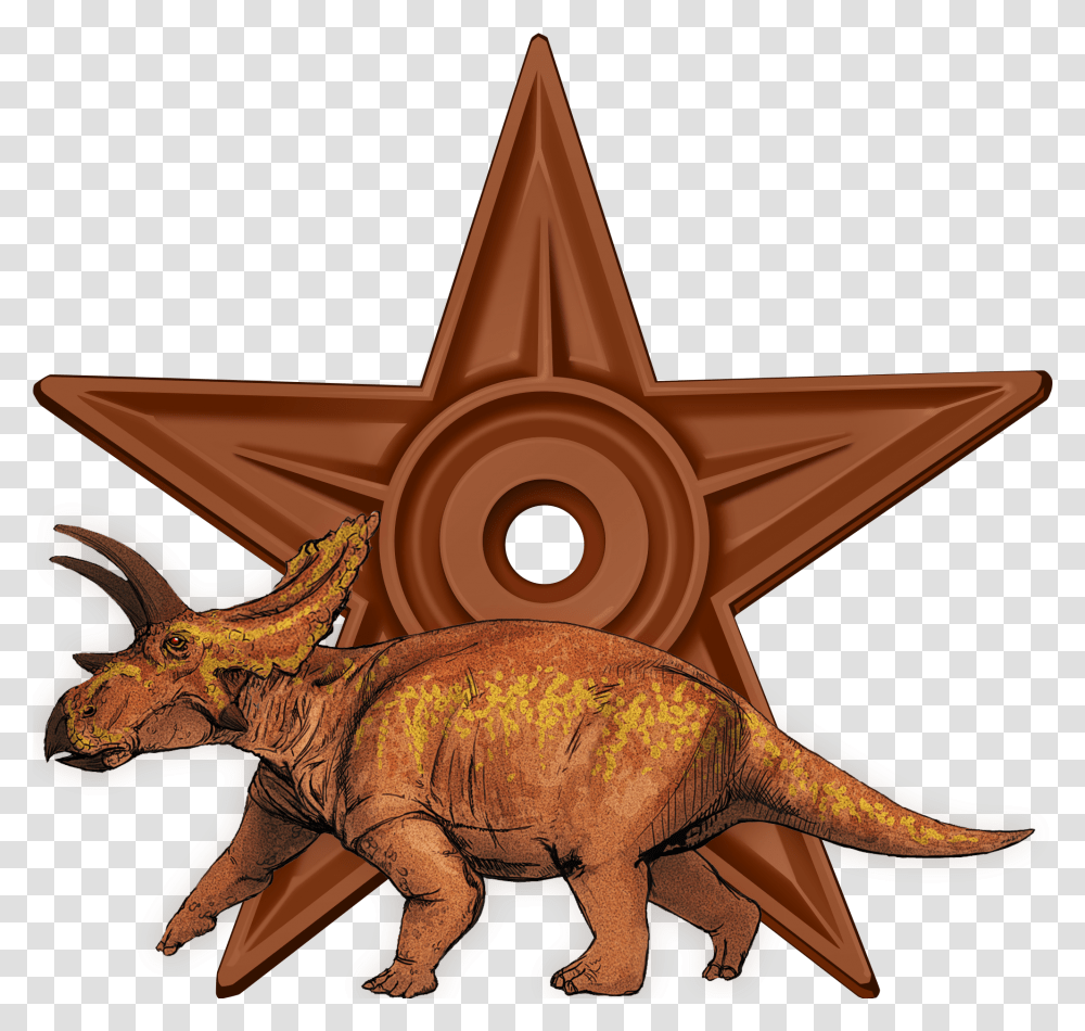 Bronze Barnstar Of Dino Barnstar, Dinosaur, Reptile, Animal, T-Rex Transparent Png