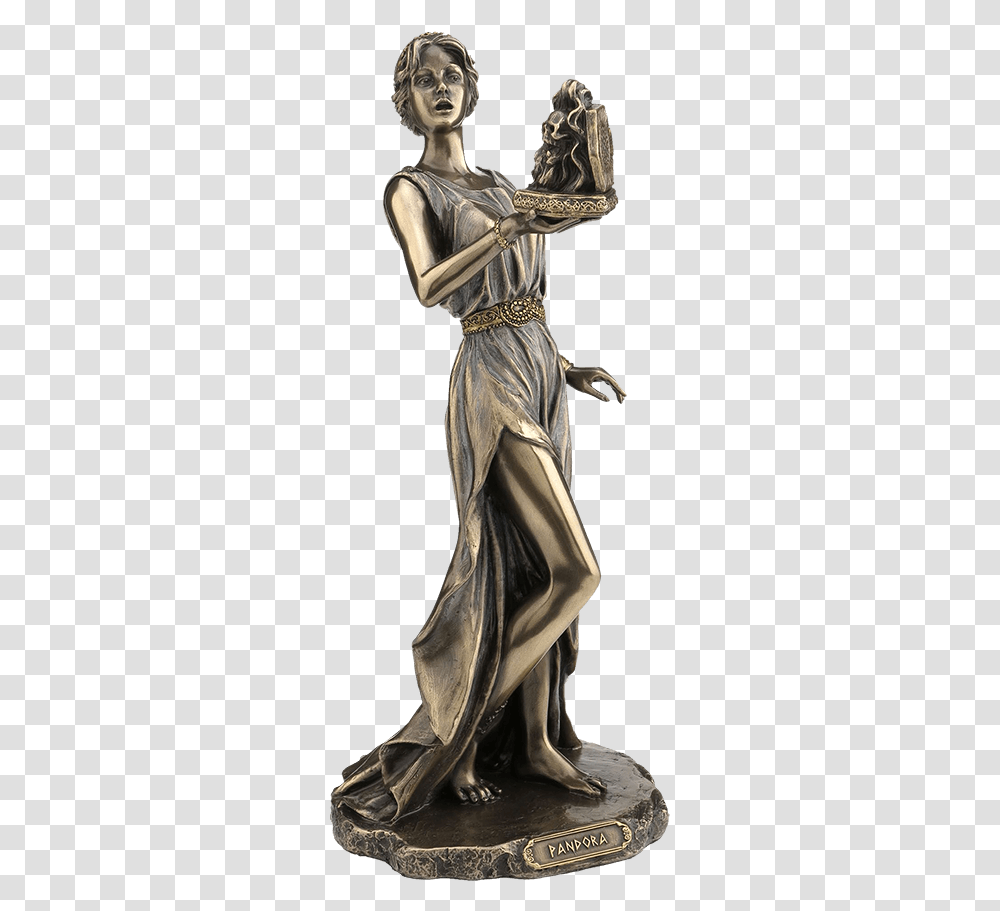 Bronze Pandora Statue Sculpture, Figurine, Person, Human Transparent Png