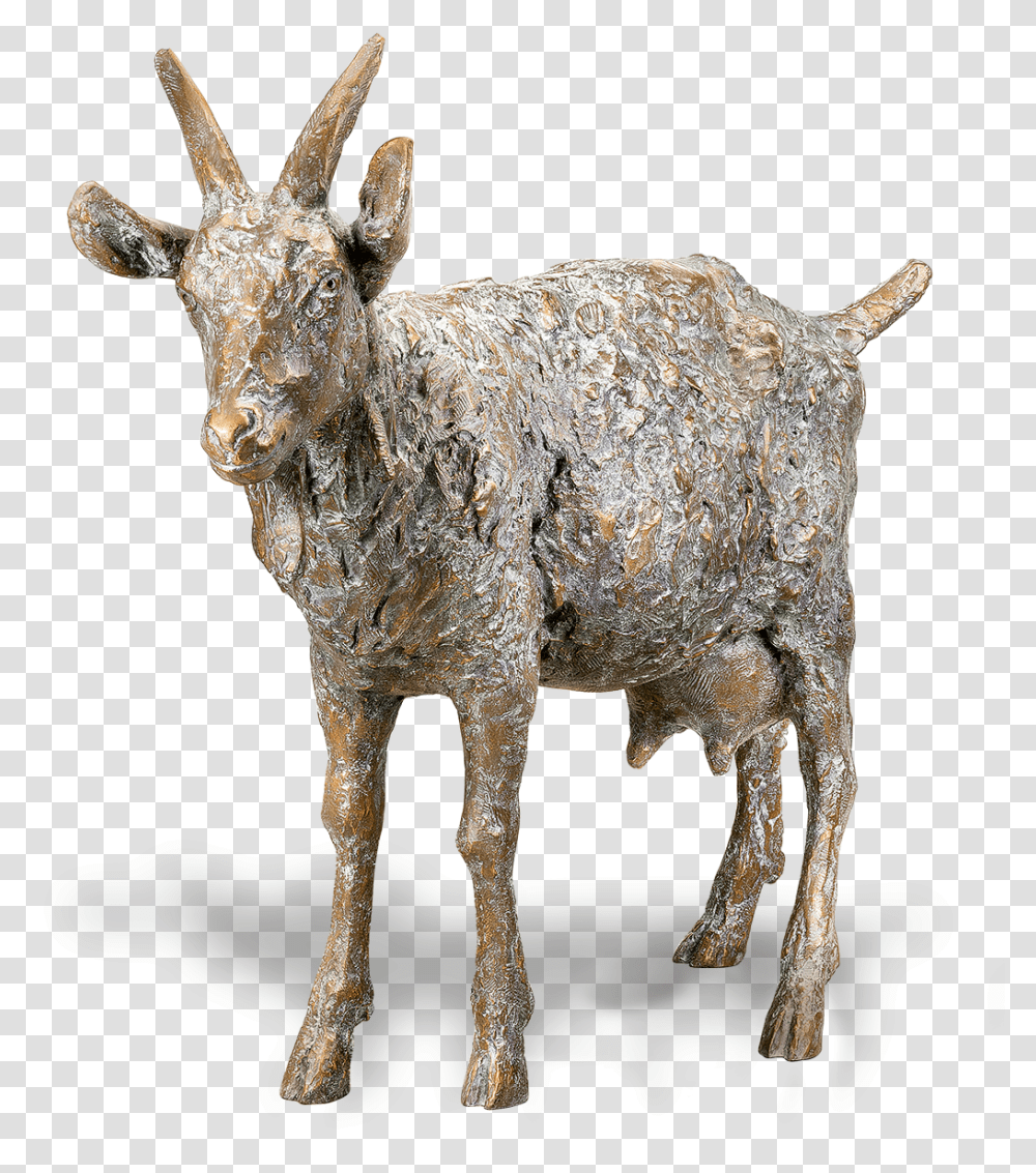 Bronze Sculpture Ziege By Friedhelm Zilly For Sale Animal Figure, Mammal, Goat, Antelope, Wildlife Transparent Png