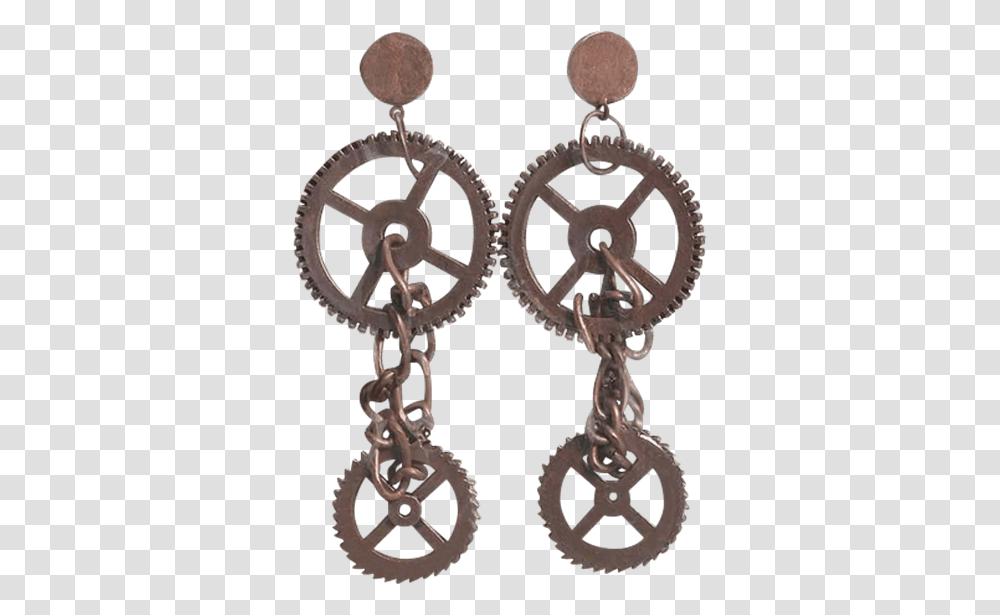 Bronze Steampunk Gear Earrings, Machine, Jewelry, Accessories, Accessory Transparent Png
