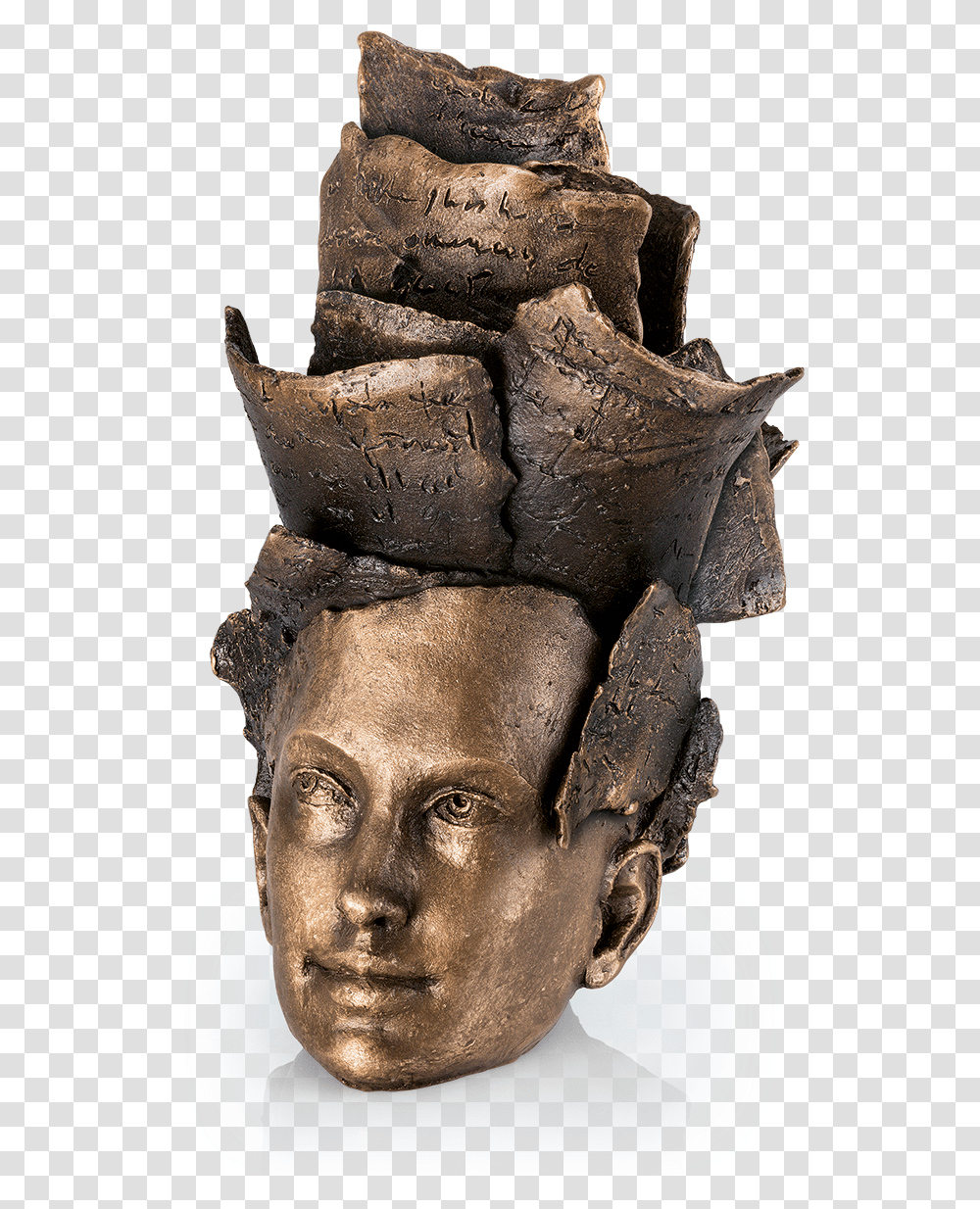 Bronzeskulptur Thoughts Bronze Sculpture, Head, Figurine, Person Transparent Png