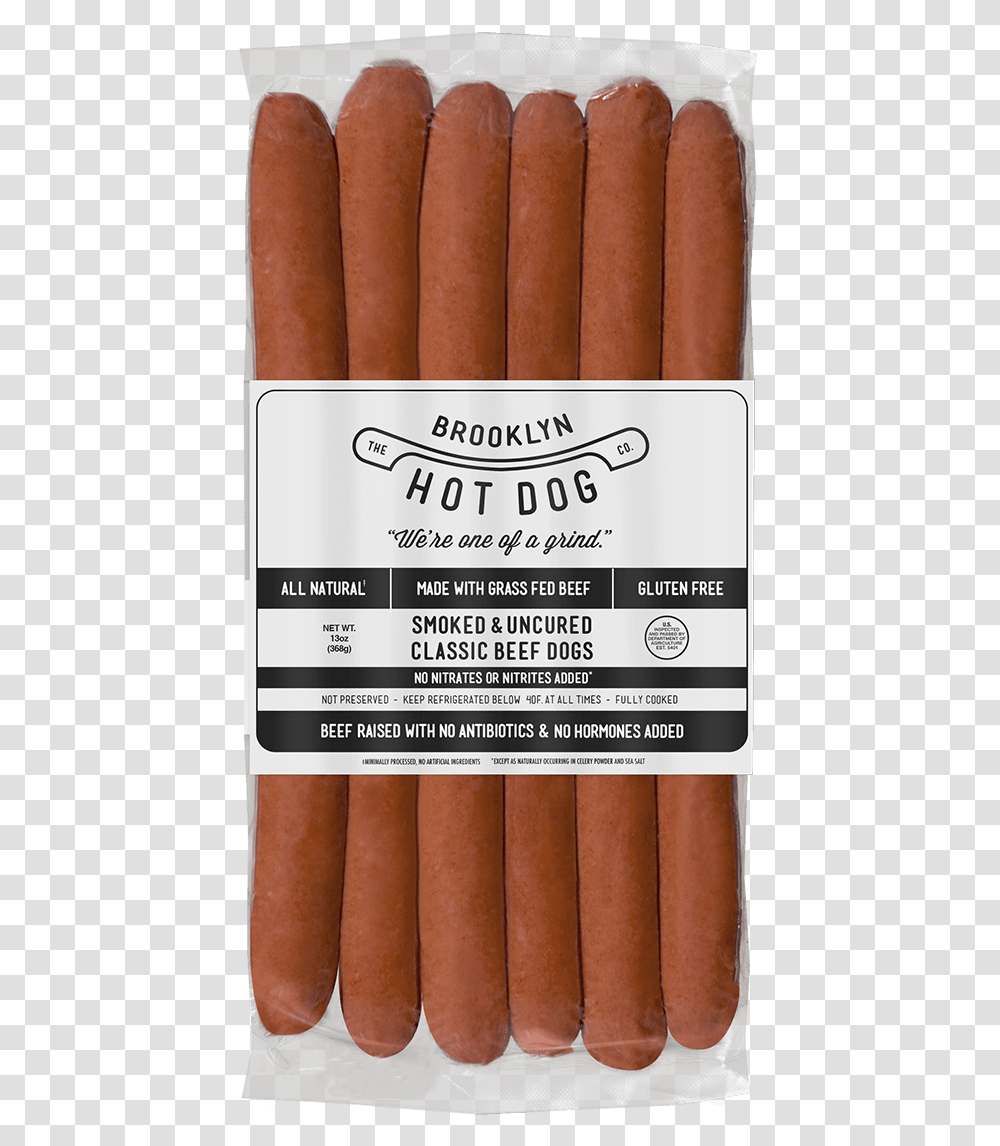 Brookly Hot Dog Company Classic Beef Dogs Brooklyn Hot Dog Company Smoked And Uncured Classic, Food Transparent Png