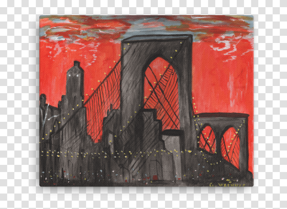 Brooklyn Bridge, Painting, Mural, Person Transparent Png