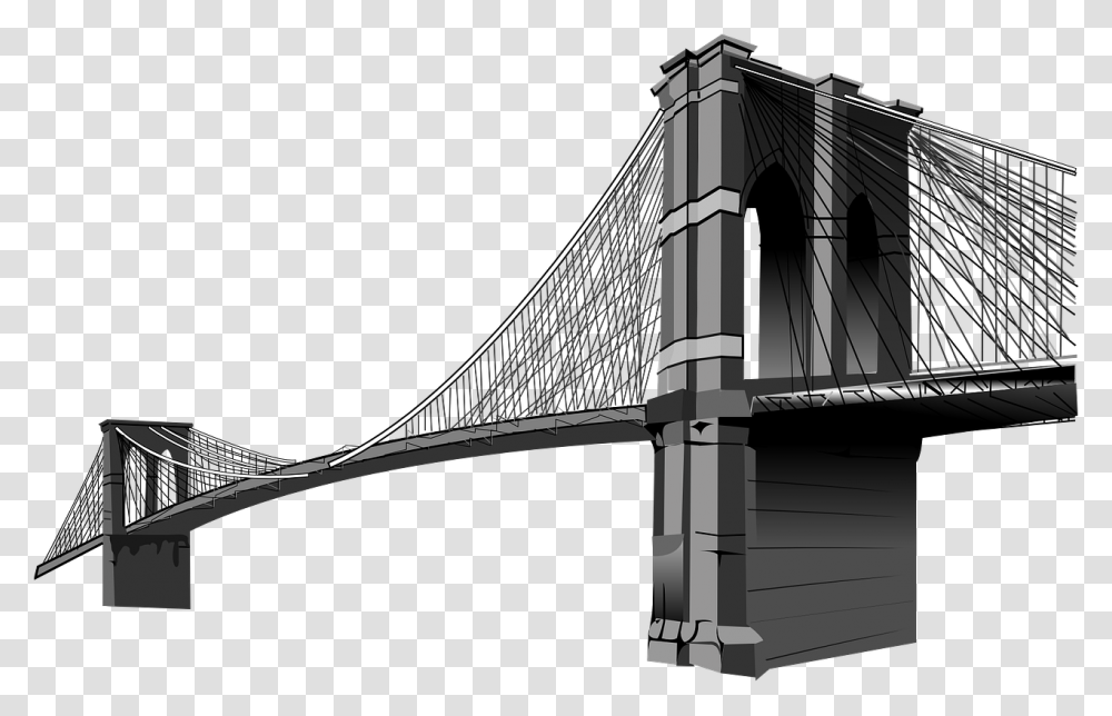 Brooklyn Bridge, Building, Suspension Bridge Transparent Png