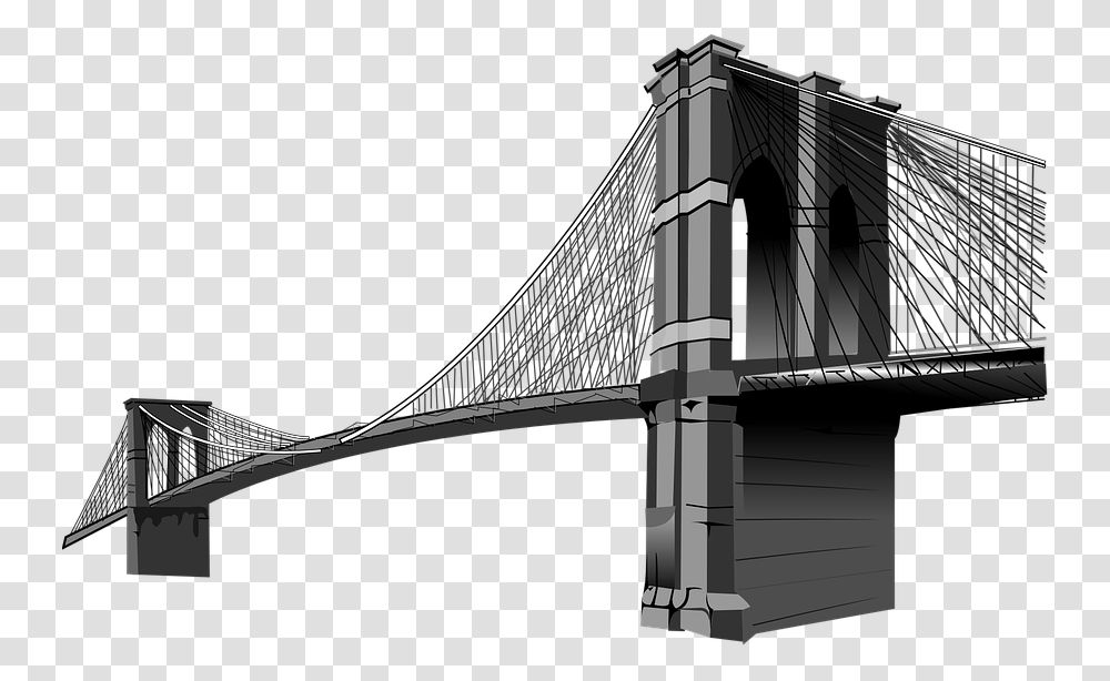 Brooklyn Bridge, Building, Suspension Bridge Transparent Png