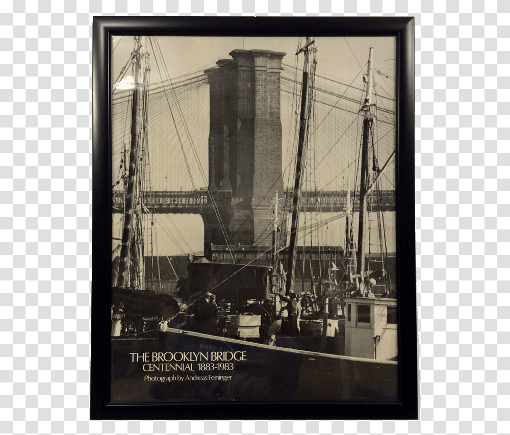 Brooklyn Bridge Centennial Picture Frame, Boat, Vehicle, Transportation, Cruiser Transparent Png