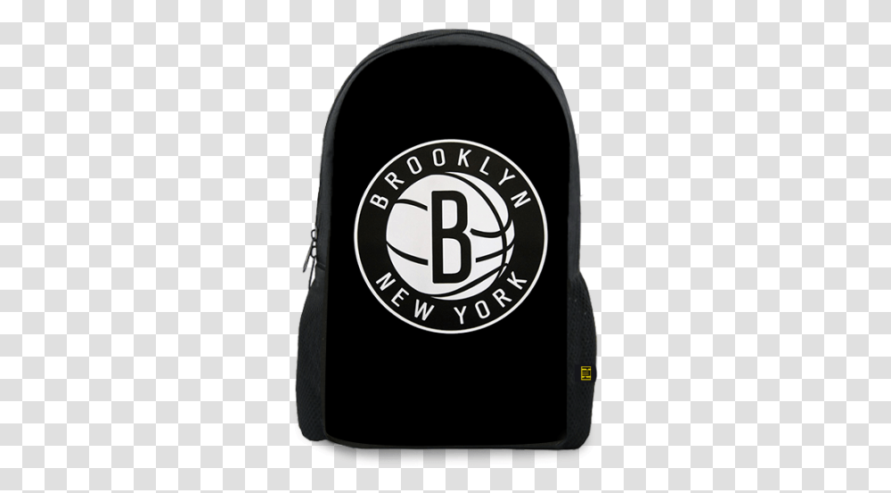 Brooklyn Nets Printed Backpack Emblem, Label, Text, Alcohol, Beverage Transparent Png