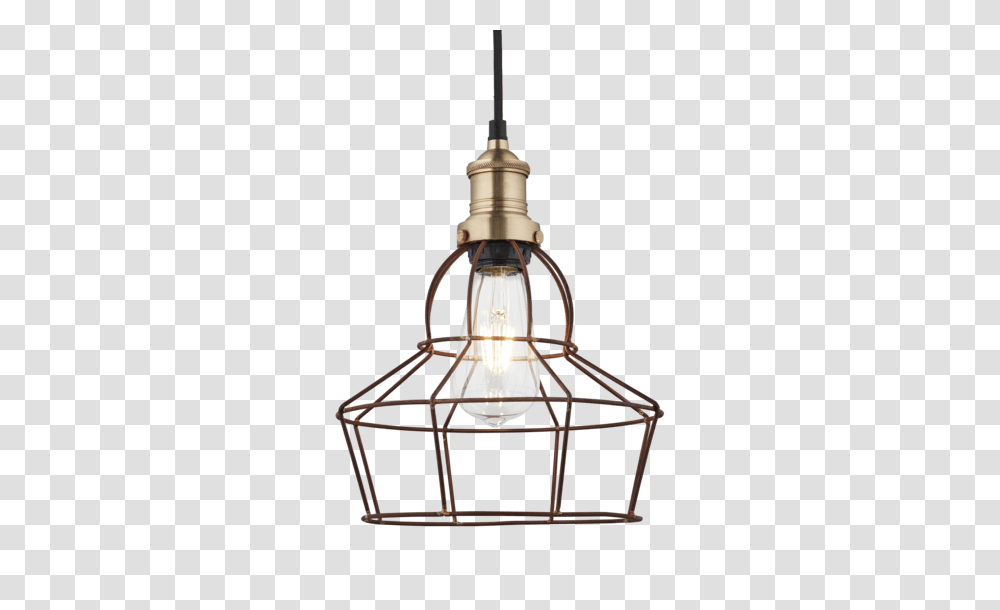 Brooklyn Rusty Cage Pendant, Lamp, Light Fixture, Ceiling Light, Lampshade Transparent Png