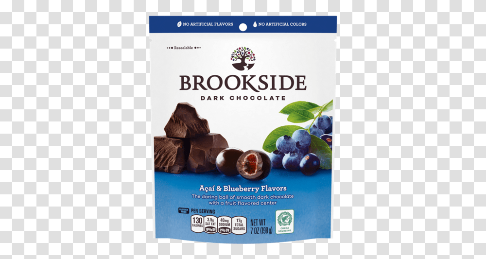 Brookside Dark Chocolate Brookside Blueberries, Plant, Food, Fudge, Dessert Transparent Png