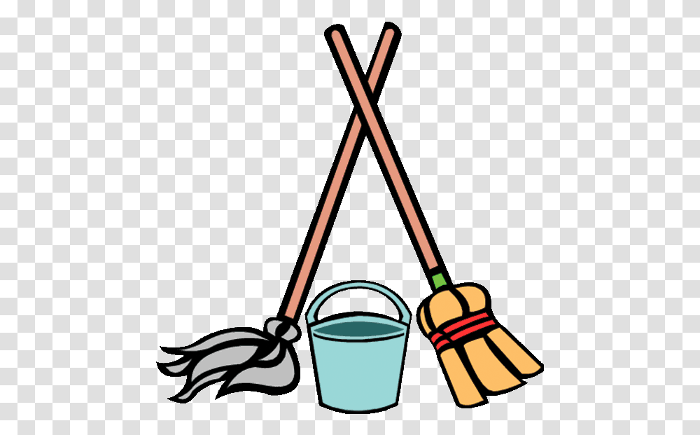 Broom And Mop Clipart Cartoon Mop And Bucket, Scissors, Blade, Weapon, Weaponry Transparent Png