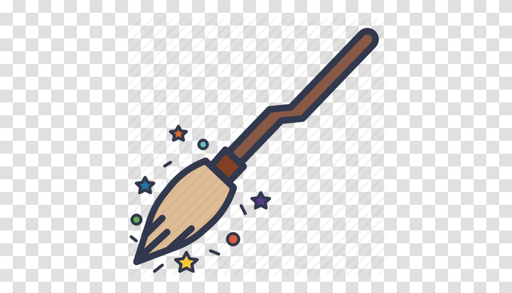 Broom Broom Witch Broomstick Halloween Horror Magic Witch Icon, Weapon, Brush, Tool, Ammunition Transparent Png