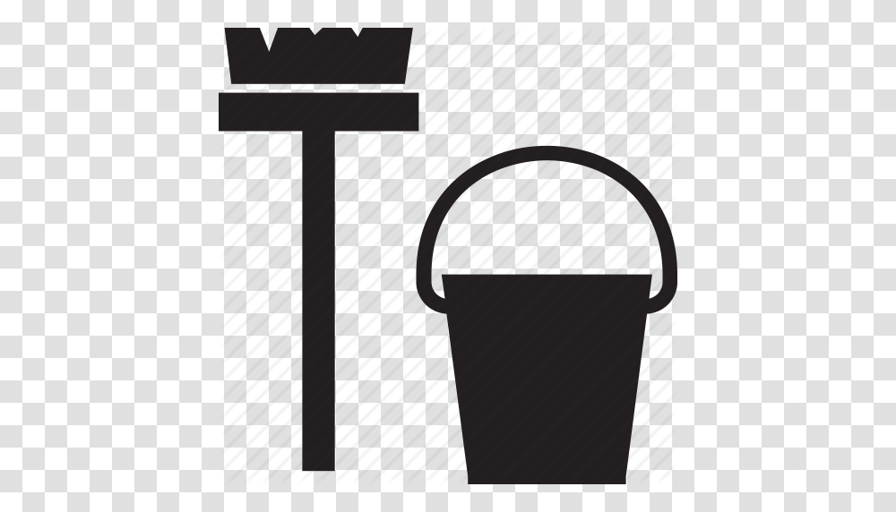 Broom Bucket Clean Cleaning Mop Wash Icon, Tin, Watering Can Transparent Png