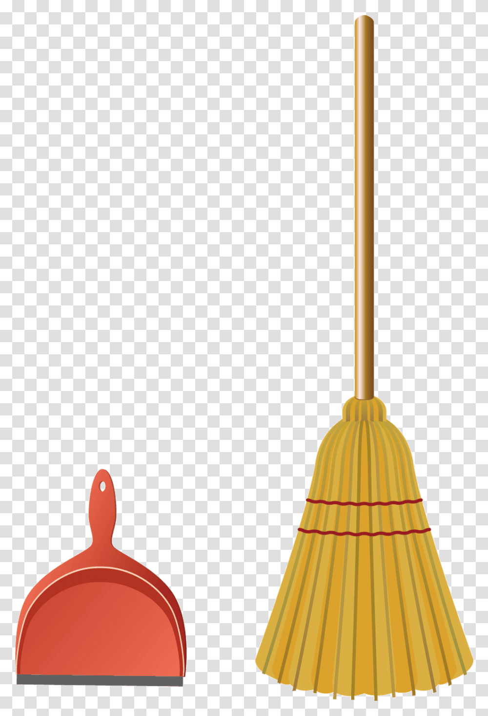 Broom Cleaning Illustration Cartoon Image Broom And Dustpan Cartoon, Lamp Transparent Png