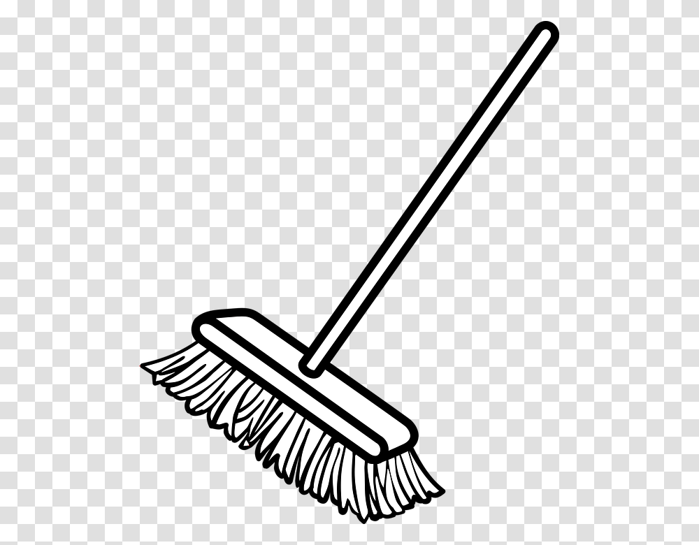 Broom Clipart Black And White, Brush, Tool Transparent Png