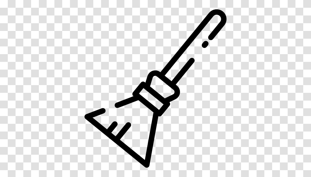 Broom Icon, Stencil, Shovel, Tool, Hand Transparent Png