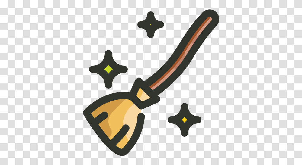 Broomstick Fly Magic Witch Free Icon Of Halloween 01 Twinkle Stars Icon, Symbol, Musical Instrument Transparent Png