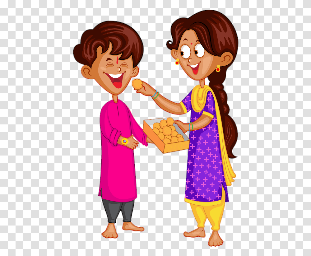 Brother And Sister Rakhi Vector, Person, Performer, People Transparent Png