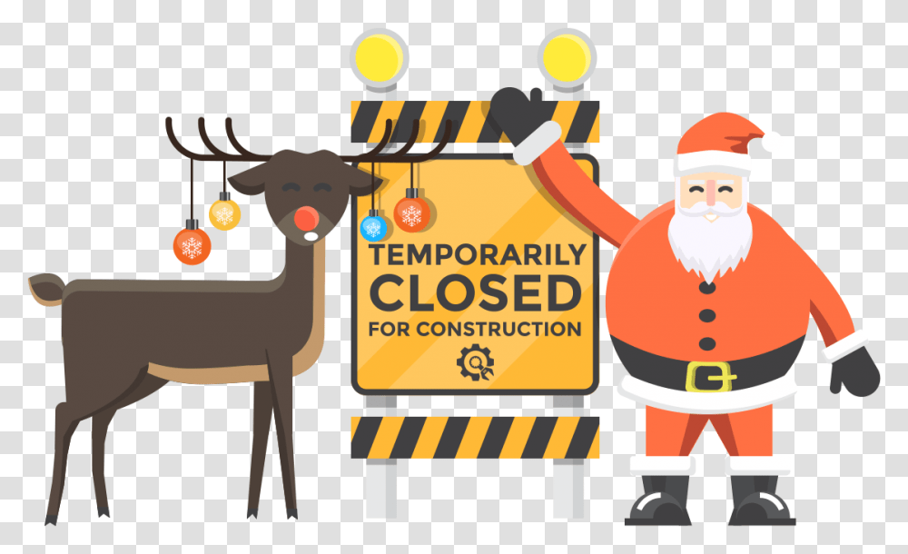 Brothers Halal Meat And Grocers Is Under Construction Santa Claus Construction, Mammal, Animal, Fence, Sign Transparent Png