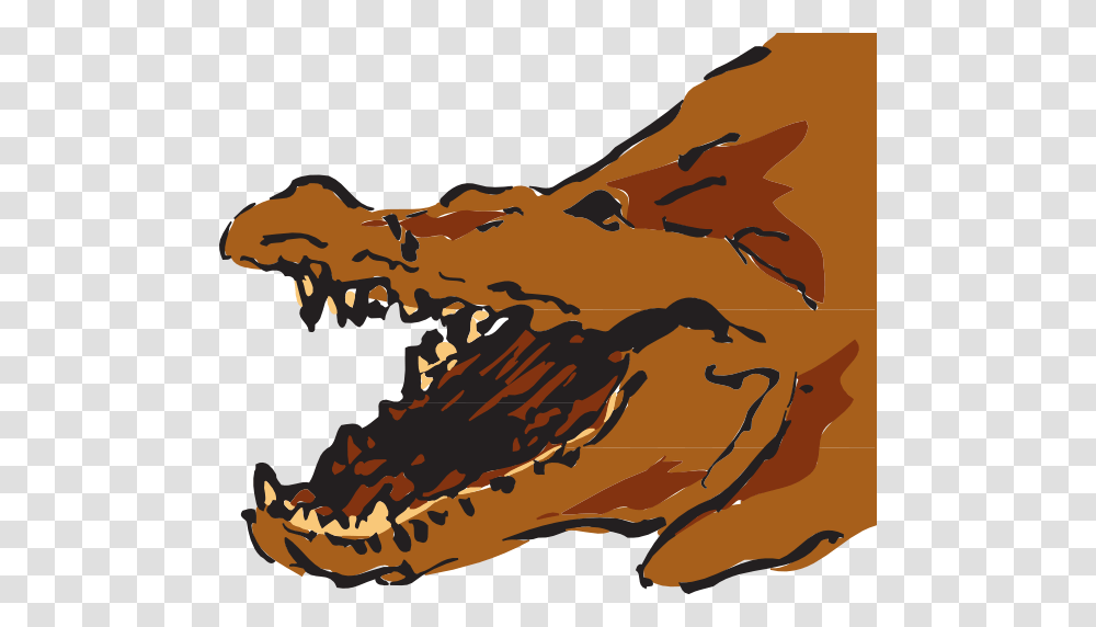 Brown Alligator With Mouth Open Clip Art For Web, Reptile, Animal, Bird Transparent Png