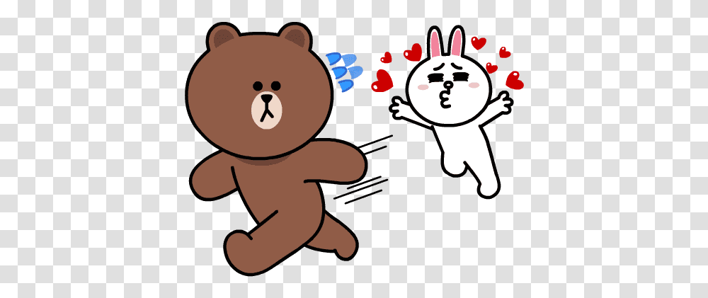 Brown Amp Cony Sweet Love Bear And Rabbit Couple, Toy, Teddy Bear Transparent Png